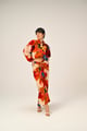 Eden Blaze Coord Set Beige/Red color
