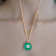 Garden Green Evil Eye Necklace Green color