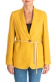 Belted Relaxed Blazer Yellow color