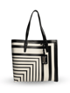 Riviera- Tote Bag, Faux Leather Ivory color