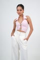 Rose Knot Shirt Blush Pink color