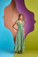 Wave Dress in Aura Blue color