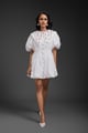 Bubble Dress with Sailor Collar Detailing White color