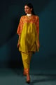 Crepe Kurta Sets Green color