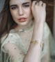 Delicate Darling Bangle White/Gold color