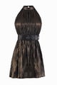Pleated Dress - Flavia Gold color