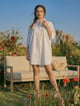 White Free Size Crystal-Embellished Shirt Dress - HOUSE OF FETT - Image 1