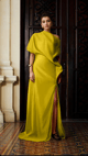 Soleil Drape Dress Yellow color