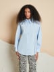 Nico Curved Seam Shirt Blue color
