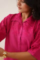 Hot Pink Cutwork Co-Ord Set Hot Pink color