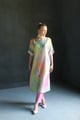 Blue/Pink Dupion Silk Kurta Set Blue/Pink color