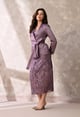 Wrap Blazer and Midi Skirt Set Mauve color