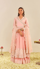 Ameena - Long Anarkali with Skirt Blush Pink color