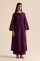 Plum Silk Co-Ord Set Plum color