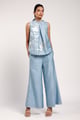 Lea - Twist Top and Pant Set Sky Blue color