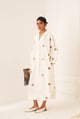 Latte Polka Dress Ivory color