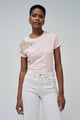 Embroidered Floral T-Shirt Pink color