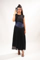 Moonlight Denim Dress Black color