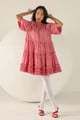 Emily Dress Red/White color