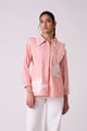 Nikolai Applique Shirt Sunset Pink color