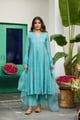 Sharmeeli Motichoor Kurta Set Blue color