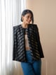 Chevron Cape Black color
