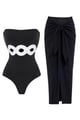 Grammys Swimsuit Set Black color