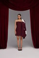 Celestia Wine Dress Wine color