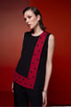 Black Rose Top Black & Cherry color