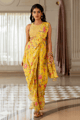 Emily Saree Set Yellow color