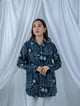 Navy Embroidered Top Blue color