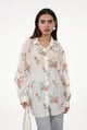 White Embroidered Organza Shirt White color