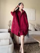 Aviory Embroidered Shirt Dress Maroon color