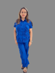 Poppy Passion Co-Ord with Pants Blue color