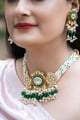 Aishwaryam Emerald Green/White color
