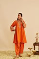 Niyah- Short Chauga and Salwar Orange color