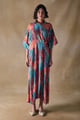 Asilah Stripe Asymmetrical Dress Multicolor color