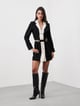 Noir Link Blazer Dress Black color