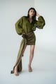 Flowing Blouse Army Green Army Green color