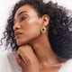 Rumeli Helios Earrings Green color