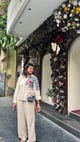 Off-White Linen Shirt and Wide-Leg Pants Co-ord Set - CORDS & HONEY - Image 1