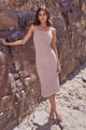 Ruched Bodycon Dress Nude color