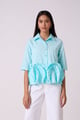 Oliana Shirt Aqua Mint color