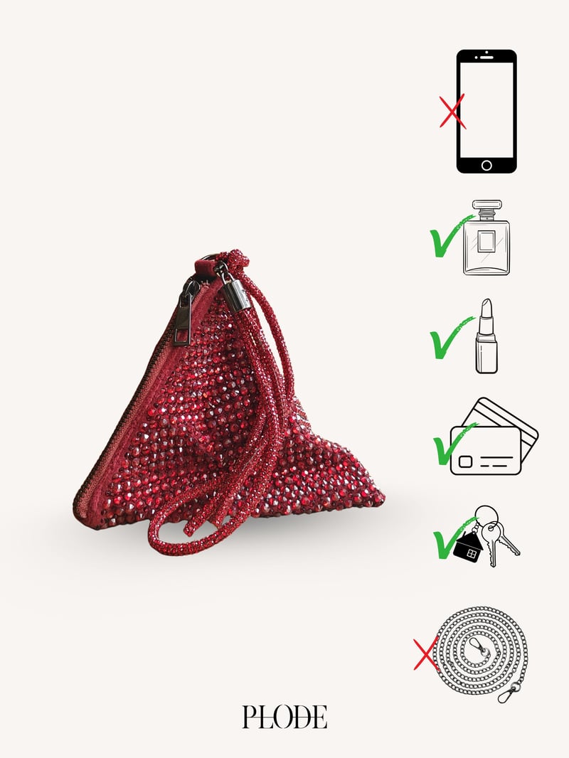 Crimson Red Delhi Wristlet