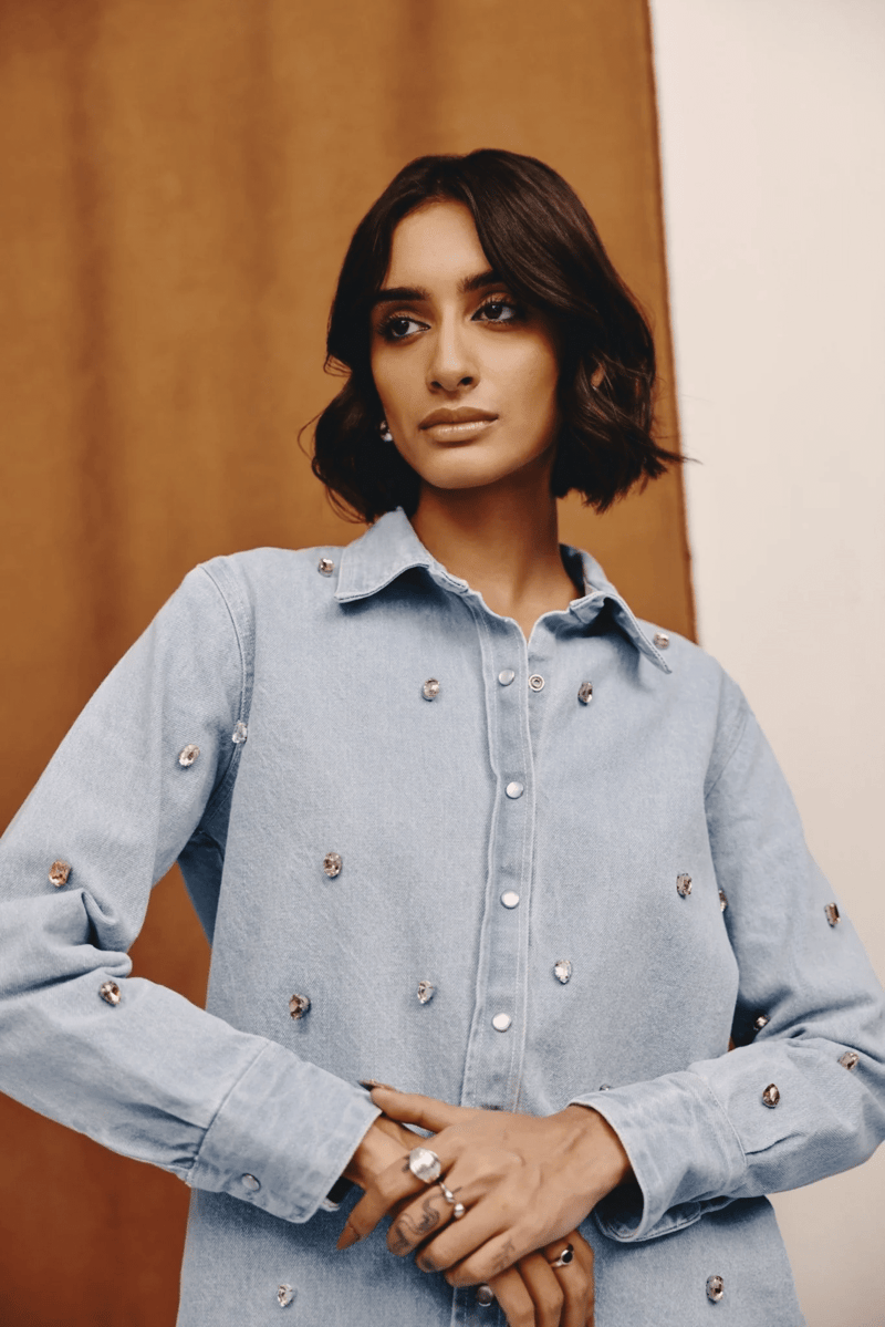 Lumen Studded Denim Shirt
