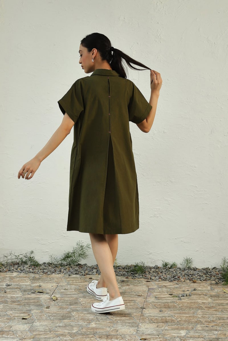 Green Backpackers dress