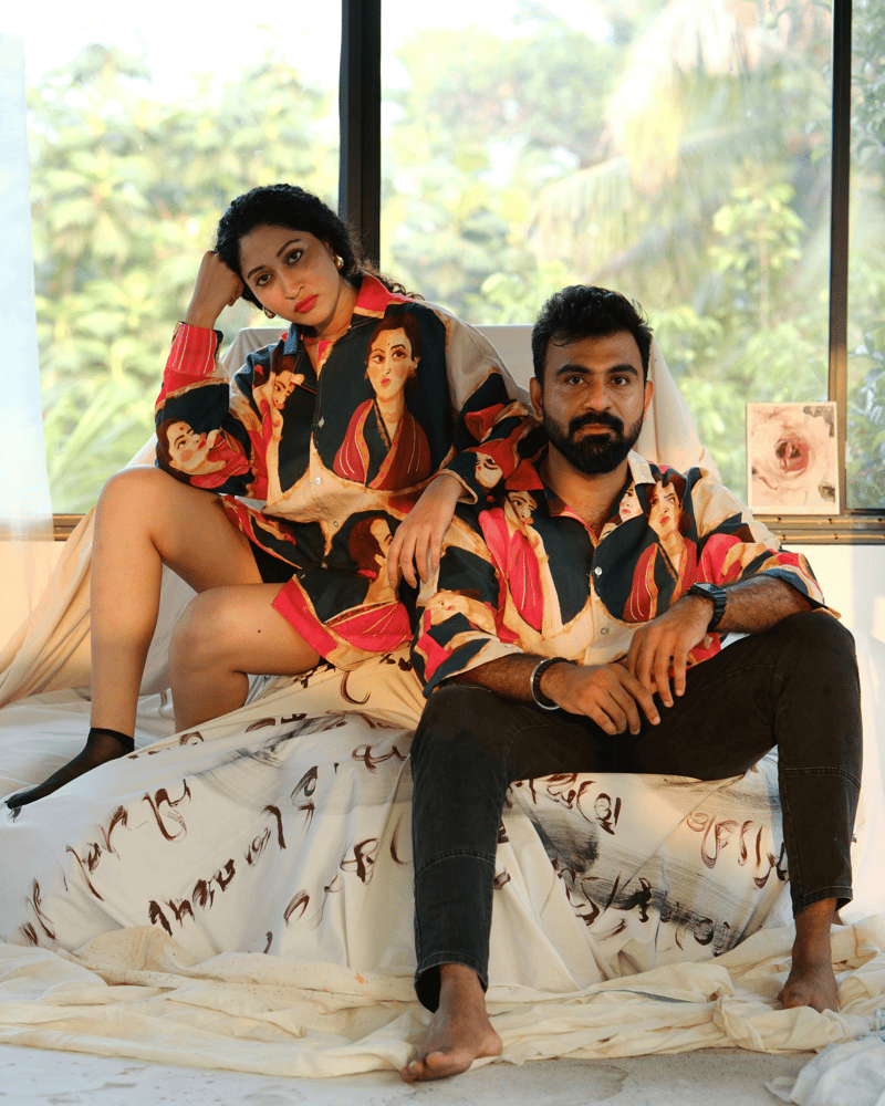 Multicolor Graphic Print Linen Cotton Free Size Shirt