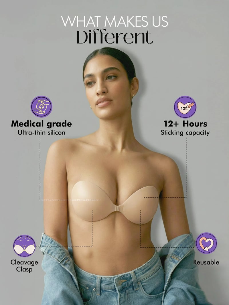 Silicon Cleavage Bra (Nude) (1 PC)