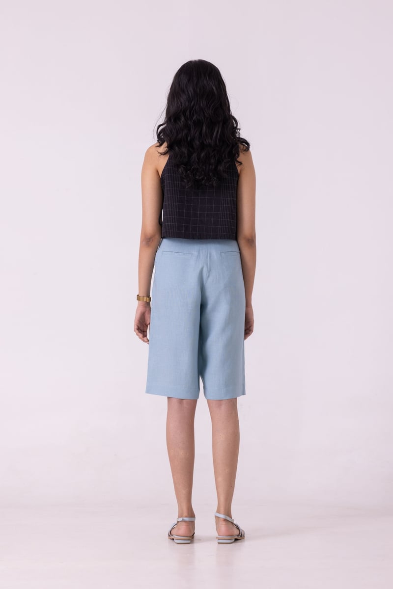 Linen Pleated Shorts
