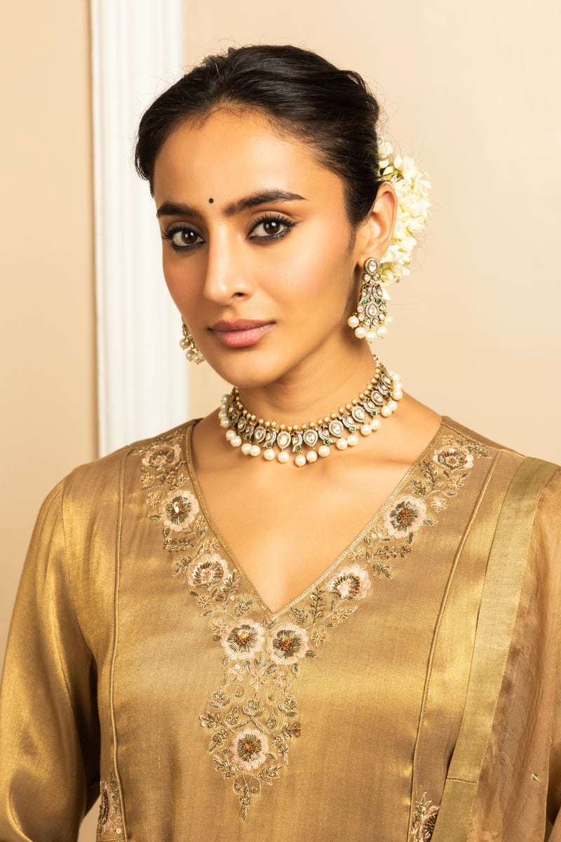 Suhani Tissue Handcrafted Kurta Set